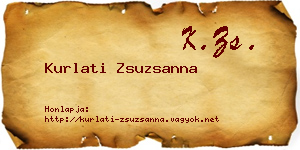 Kurlati Zsuzsanna névjegykártya